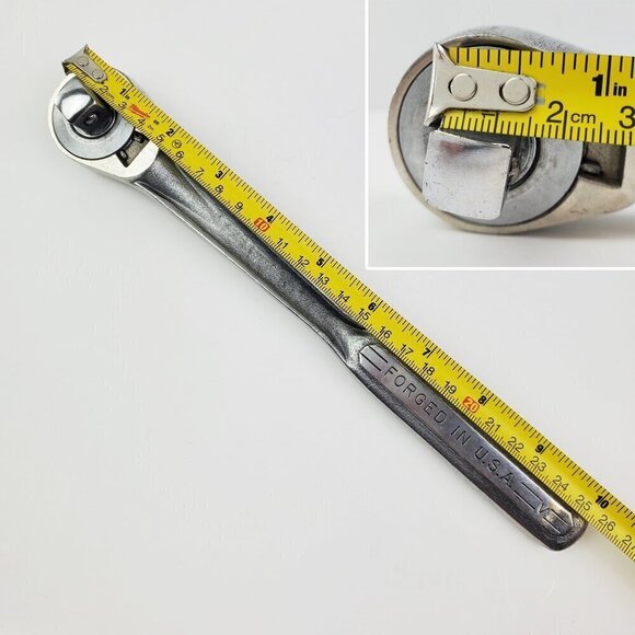 Craftsman Vintage Socket Wrench 1/2" Drive USA V Series Pull-Off Release 10" - Picture 7 of 10